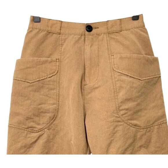 Rag & Bone Trail Lyocell Jogger Pants Cargo Utility Size 0 Tan Zippers Relaxed - Picture 2 of 9